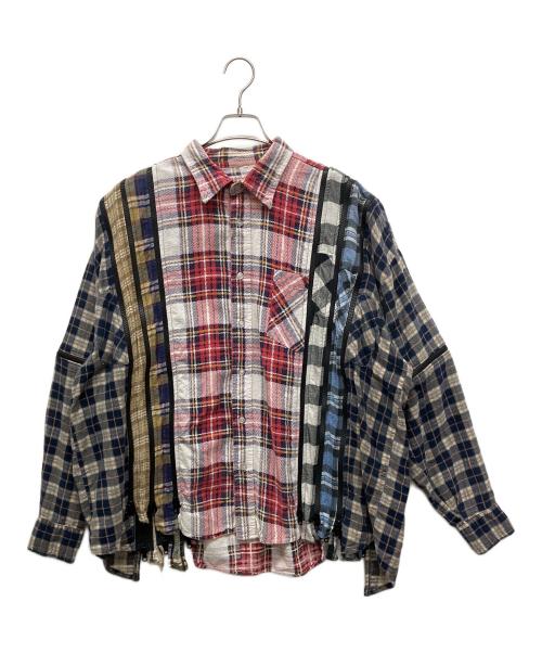 Rebuild by Needles（リビルドバイニードルス）Rebuild by Needles (リビルドバイニードルス) Flannel Shirt - 7 Cuts Zipped Wide Shirt マルチカラー サイズ:なしの古着・服飾アイテム