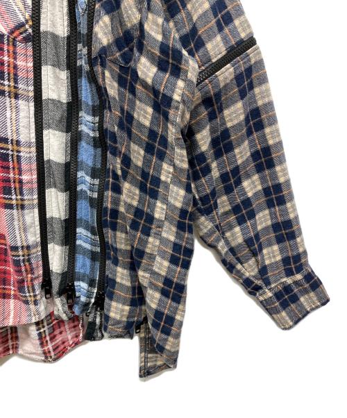 Rebuild by Needles（リビルドバイニードルス）Rebuild by Needles (リビルドバイニードルス) Flannel Shirt - 7 Cuts Zipped Wide Shirt マルチカラー サイズ:なしの古着・服飾アイテム