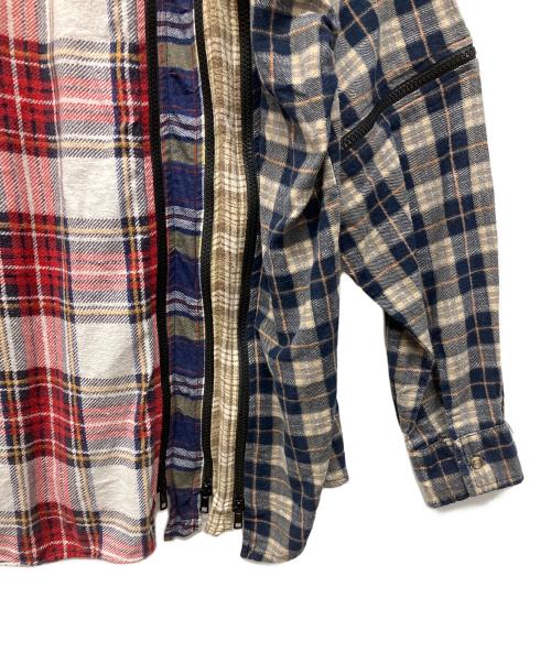 Rebuild by Needles（リビルドバイニードルス）Rebuild by Needles (リビルドバイニードルス) Flannel Shirt - 7 Cuts Zipped Wide Shirt マルチカラー サイズ:なしの古着・服飾アイテム