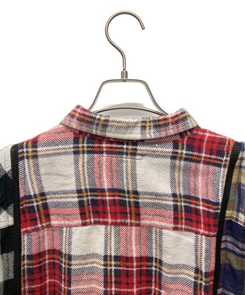 Rebuild by Needles（リビルドバイニードルス）Rebuild by Needles (リビルドバイニードルス) Flannel Shirt - 7 Cuts Zipped Wide Shirt マルチカラー サイズ:なしの古着・服飾アイテム