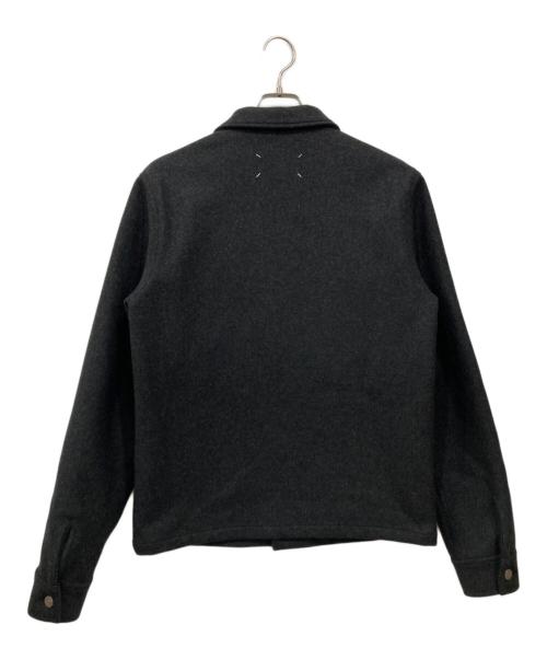 Maison Margiela 10（メゾンマルジェラ 10）Maison Margiela 10 (メゾンマルジェラ 10) メルトン シャツジャケット グレー サイズ:48の古着・服飾アイテム