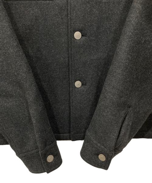 Maison Margiela 10（メゾンマルジェラ 10）Maison Margiela 10 (メゾンマルジェラ 10) メルトン シャツジャケット グレー サイズ:48の古着・服飾アイテム