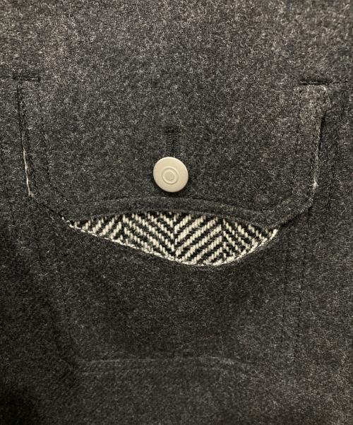 Maison Margiela 10（メゾンマルジェラ 10）Maison Margiela 10 (メゾンマルジェラ 10) メルトン シャツジャケット グレー サイズ:48の古着・服飾アイテム
