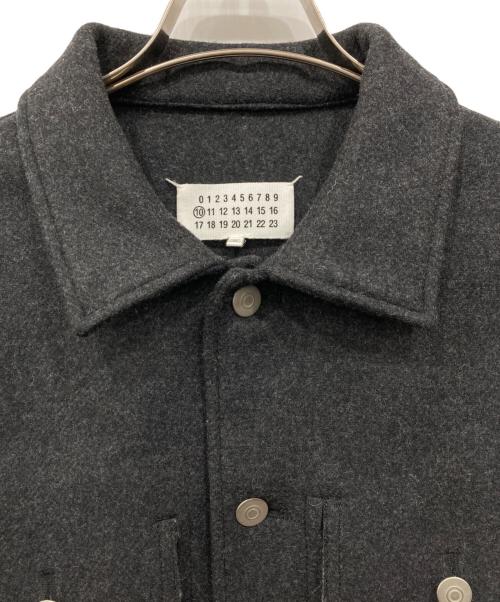 Maison Margiela 10（メゾンマルジェラ 10）Maison Margiela 10 (メゾンマルジェラ 10) メルトン シャツジャケット グレー サイズ:48の古着・服飾アイテム