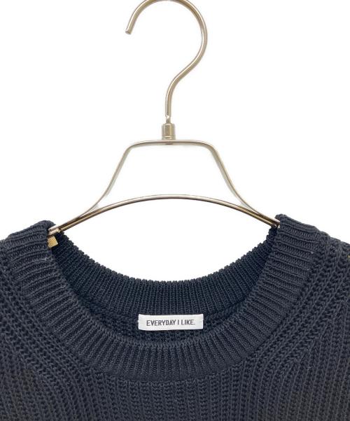 EVERYDAY I LIKE.（エヴリデイ アイ ライク）EVERYDAY I LIKE. (エヴリデイ アイ ライク) Polite ニット ベスト ブラック サイズ:Freeの古着・服飾アイテム
