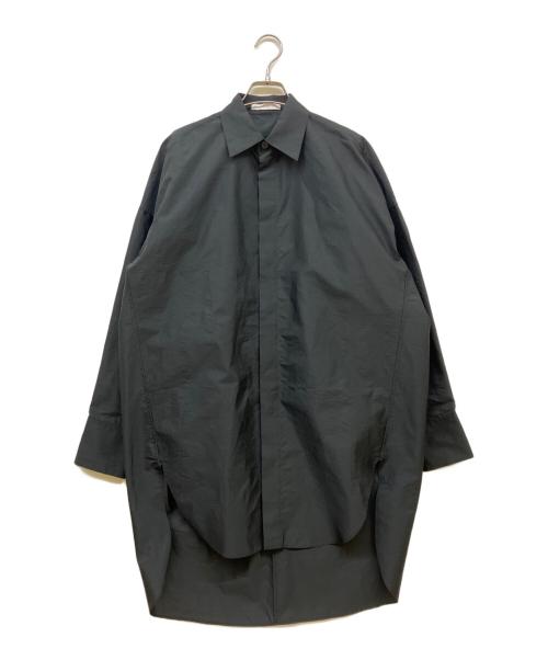 ASTRAET（アストラット）ASTRAET (アストラット) フライフロント ロングシャツ ブラック サイズ:1 未使用品の古着・服飾アイテム