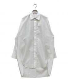 ASTRAET（アストラット）の古着「フライフロント ロングシャツ」｜ホワイト