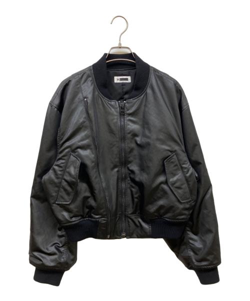 H BEAUTY&YOUTH（エイチ ビューティー&ユース）H BEAUTY&YOUTH (エイチ ビューティー&ユース) FAKE LEATHER BLOUSON ブラック サイズ:Mの古着・服飾アイテム