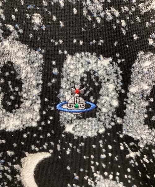 Vivienne Westwood（ヴィヴィアンウエストウッド）Vivienne Westwood (ヴィヴィアンウエストウッド) オーブ刺繍ミルキーウェイスウェット ブラック サイズ:sの古着・服飾アイテム