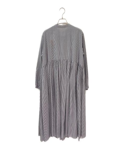 BEARDSLEY（ビアズリー）BEARDSLEY (ビアズリー) 先染めギャザーワンピース グレー サイズ:1の古着・服飾アイテム