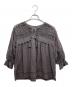CLOTH&CROSS（クロスアンドクロス）の古着「クラシックレースブラウス」｜グレー
