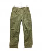 CLOTH&CROSSクロスアンドクロス）の古着「ベイカーパンツ」｜オリーブ