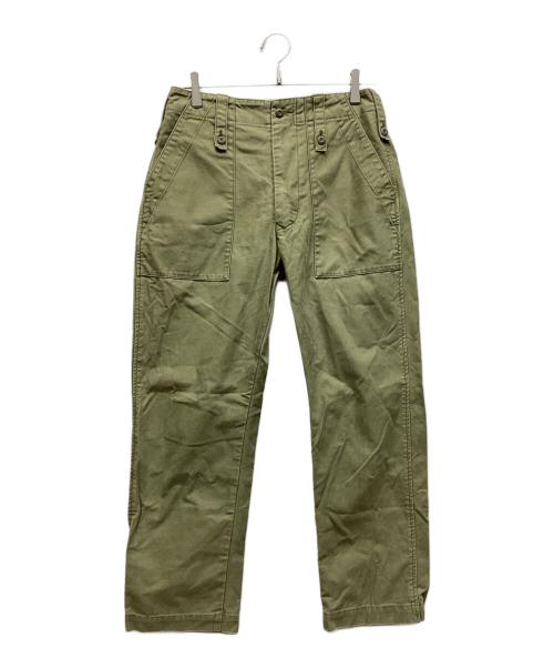 CLOTH&CROSS（クロスアンドクロス）CLOTH&CROSS (クロスアンドクロス) ベイカーパンツ オリーブ サイズ:1の古着・服飾アイテム