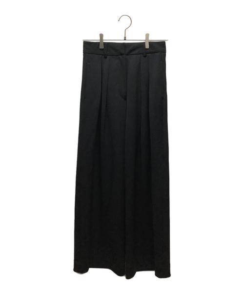 TODAYFUL（トゥデイフル）TODAYFUL (トゥデイフル) ダブルタックツイルトラウザーズ ワイドパンツ ブラック サイズ:Mの古着・服飾アイテム