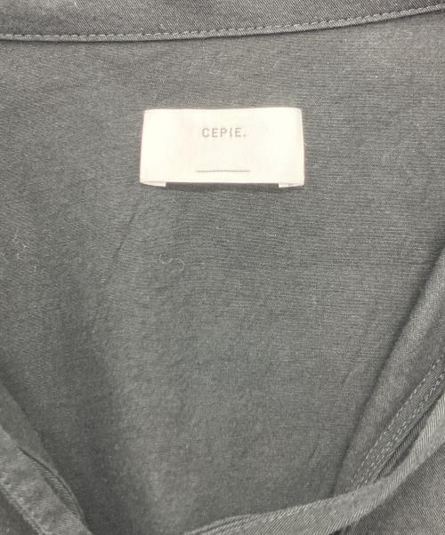 cepie.（セピエ）cepie. (セピエ) Vネックブラウス ブラック サイズ:Freeの古着・服飾アイテム