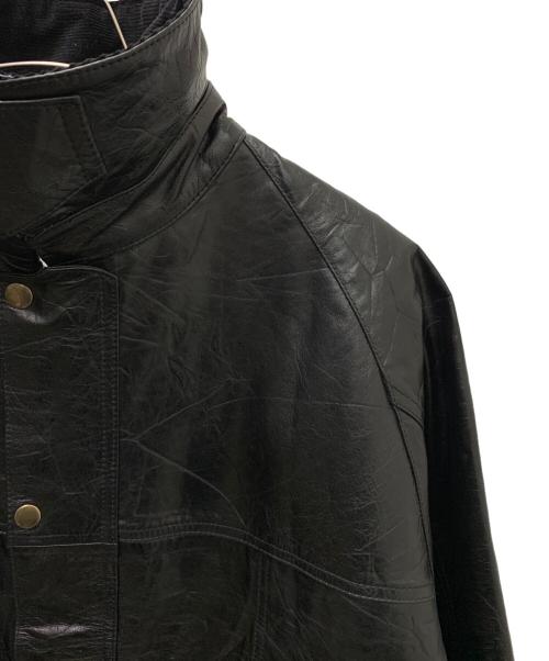 yoused（ユーズド）yoused (ユーズド) LEATHER DRIVERS JKT ブラック サイズ:1の古着・服飾アイテム