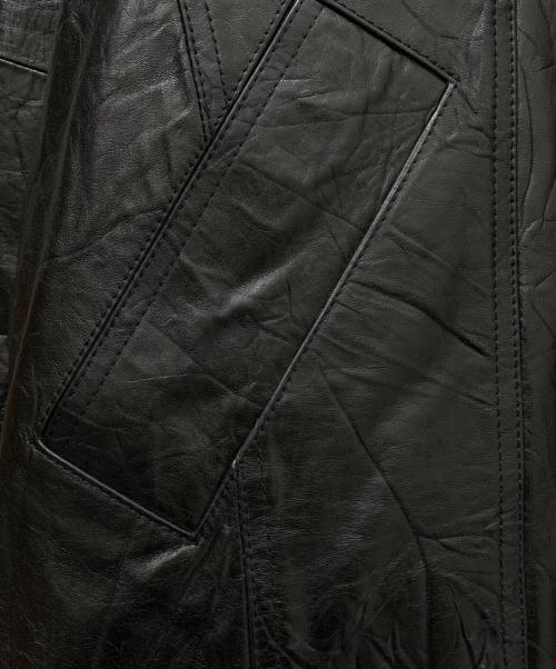 yoused（ユーズド）yoused (ユーズド) LEATHER DRIVERS JKT ブラック サイズ:1の古着・服飾アイテム