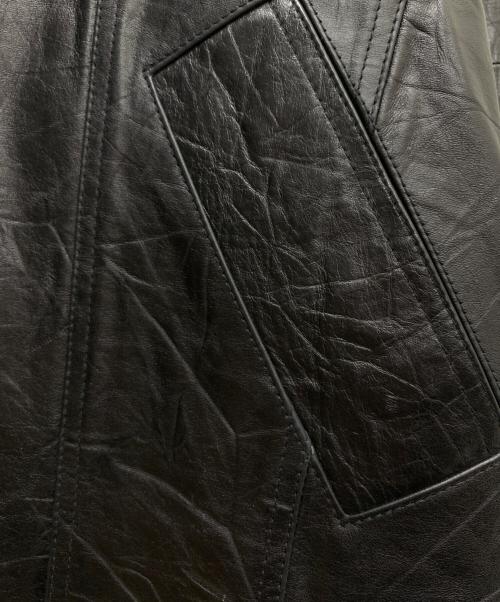 yoused（ユーズド）yoused (ユーズド) LEATHER DRIVERS JKT ブラック サイズ:1の古着・服飾アイテム