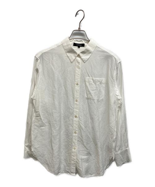 UNTITLED（アンタイトル）UNTITLED (アンタイトル) 手洗い可リネン混ベーシックシャツ ホワイト サイズ:2の古着・服飾アイテム