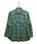 Unlikely（アンライクリー）の古着「Elbow Patch Flannel Work Shirts」｜グリーン×グレー
