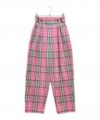 MAISON SPECIALメゾンスペシャル）の古着「2way Check Balloon Pants」｜ピンク