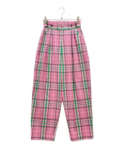 MAISON SPECIAL（メゾンスペシャル）MAISON SPECIAL (メゾンスペシャル) 2way Check Balloon Pants ピンク サイズ:36の古着・服飾アイテム