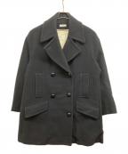 MADISON BLUEマディソンブルー）の古着「メルトンビッグPコート」｜ブラック