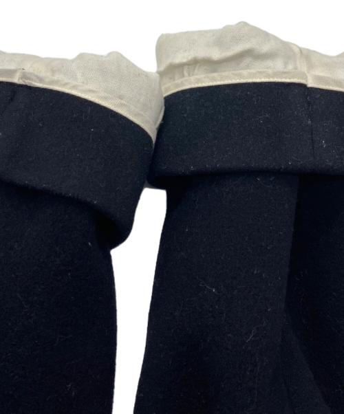 MADISON BLUE（マディソンブルー）MADISON BLUE (マディソンブルー) メルトンビッグPコート ブラック サイズ:00の古着・服飾アイテム