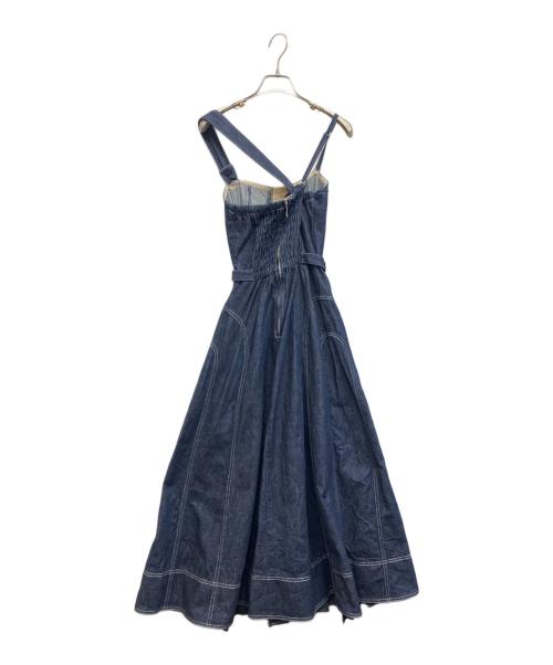 CASA FLINE（カーサフライン）CASA FLINE (カーサフライン) フロントホックデニムロングワンピース インディゴ サイズ:Freeの古着・服飾アイテム