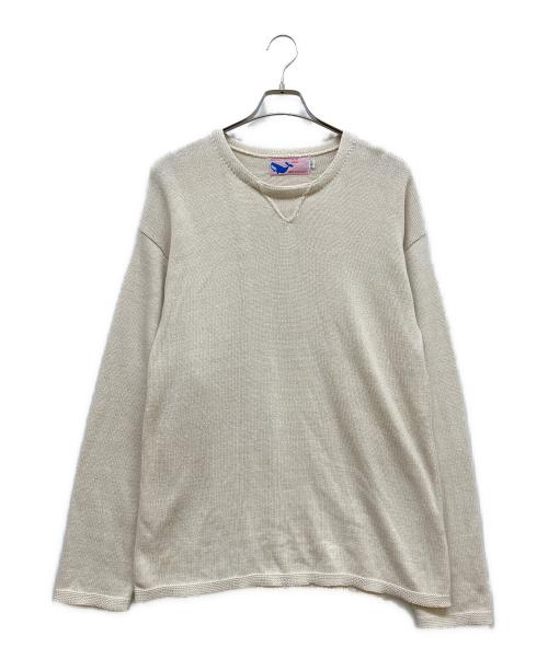 WHALER SPORTSWEAR（ホエーラースポーツウェア）WHALER SPORTSWEAR (ホエーラースポーツウェア) クルーネックニット アイボリー サイズ:SIZE Lの古着・服飾アイテム