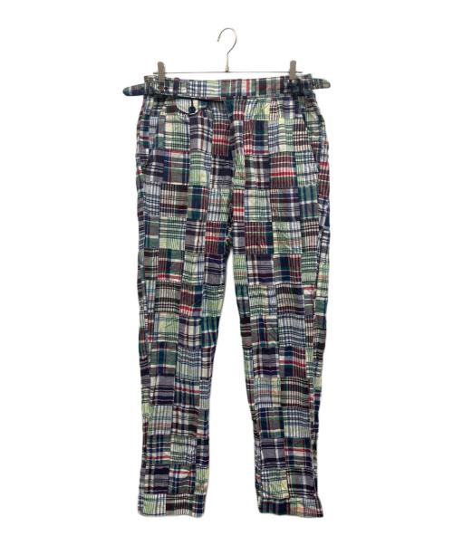 kenneth field（ケネスフィールド）kenneth field (ケネスフィールド) パッチワークグルカトラウザーズ グリーン サイズ:Lの古着・服飾アイテム