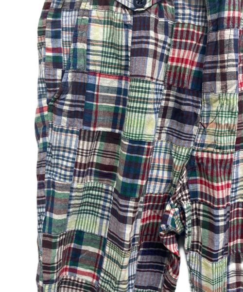 kenneth field（ケネスフィールド）kenneth field (ケネスフィールド) パッチワークグルカトラウザーズ グリーン サイズ:Lの古着・服飾アイテム