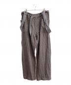 工房のものコウボウノモノ）の古着「サスペンダーパンツ　trousers mk04 work　工房西谷」｜ブラウングレー