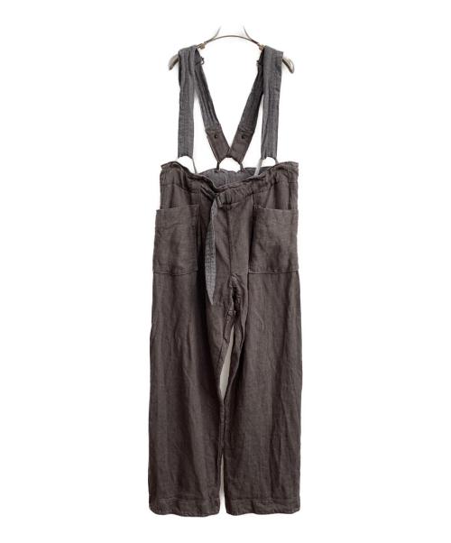 工房のもの（コウボウノモノ）工房のもの (コウボウノモノ) サスペンダーパンツ　trousers mk04 work　	工房西谷 ブラウングレー サイズ:9の古着・服飾アイテム