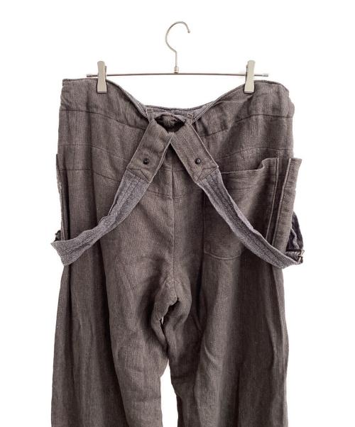 工房のもの（コウボウノモノ）工房のもの (コウボウノモノ) サスペンダーパンツ　trousers mk04 work　	工房西谷 ブラウングレー サイズ:9の古着・服飾アイテム
