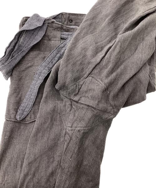 工房のもの（コウボウノモノ）工房のもの (コウボウノモノ) サスペンダーパンツ　trousers mk04 work　	工房西谷 ブラウングレー サイズ:9の古着・服飾アイテム
