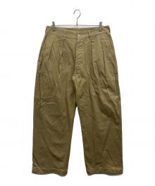 Nuu-4862（森山縫製-Nuu-）の古着「2tak Trousers Beige」｜ベージュ