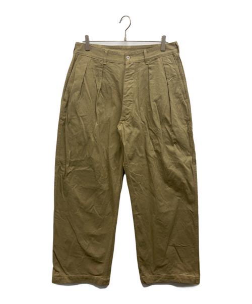 Nuu-4862（森山縫製-Nuu-）Nuu-4862 (森山縫製-Nuu-) 2tak Trousers Beige ベージュ サイズ:36の古着・服飾アイテム
