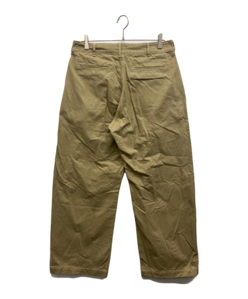 Nuu-4862（森山縫製-Nuu-）Nuu-4862 (森山縫製-Nuu-) 2tak Trousers Beige ベージュ サイズ:36の古着・服飾アイテム