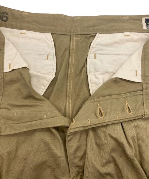 Nuu-4862（森山縫製-Nuu-）Nuu-4862 (森山縫製-Nuu-) 2tak Trousers Beige ベージュ サイズ:36の古着・服飾アイテム