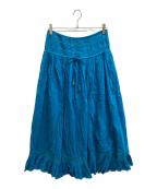 house of lotusハウスオブロータス）の古着「刺繍ロングスカート」｜ブルー