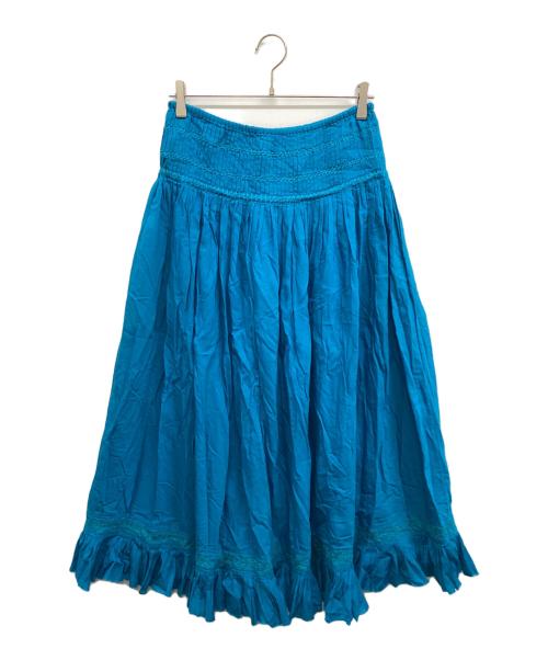 house of lotus（ハウスオブロータス）HOUSE OF LOTUS (ハウスオブロータス) 刺繍ロングスカート ブルー サイズ:Mの古着・服飾アイテム