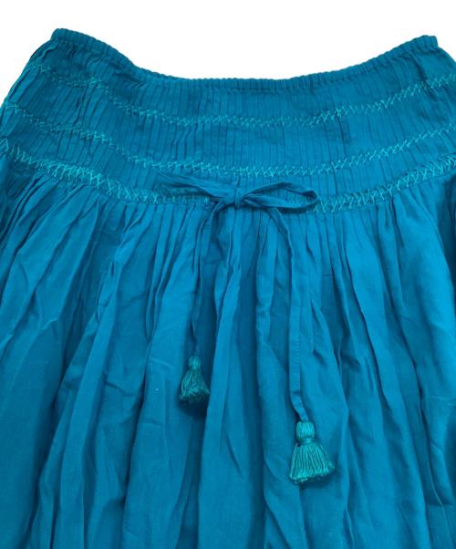 house of lotus（ハウスオブロータス）HOUSE OF LOTUS (ハウスオブロータス) 刺繍ロングスカート ブルー サイズ:Mの古着・服飾アイテム