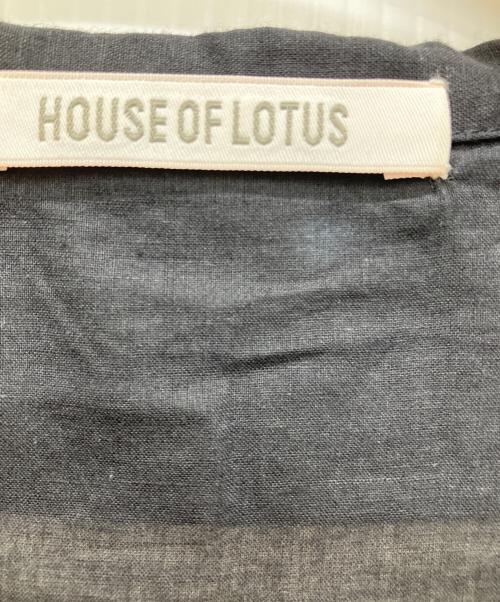 house of lotus（ハウスオブロータス）HOUSE OF LOTUS (ハウスオブロータス) カディコットンキャンディスリーブフリルブラウス ブラック サイズ:Mの古着・服飾アイテム