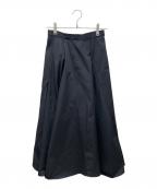 ENFOLDエンフォルド）の古着「Volume Flare-skirt」｜ブラック