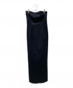 yo BIOTOPヨー ビオトープ）の古着「Sheer tight long bere dress」｜ブラック