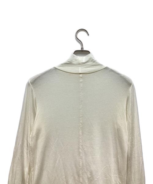 crewre（クルー）crewre (クルー) シルクブレンドハイネックトップス ホワイト サイズ:1の古着・服飾アイテム