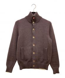 Zanone（ザノーネ）の古着「CHIOTOニットカーディガン」｜ブラウン