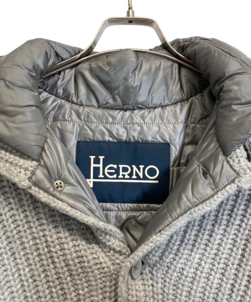 HERNO（ヘルノ）HERNO (ヘルノ) CARDIGAN IN COB STITCH WOOL グレー サイズ:46の古着・服飾アイテム