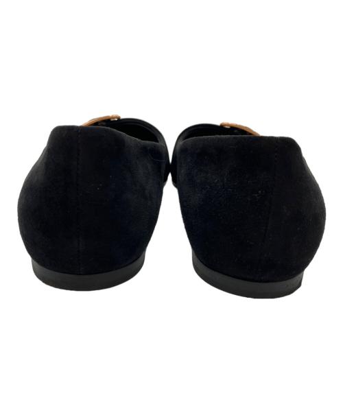 HERMES（エルメス）HERMES (エルメス) フラットパンプス ブラック サイズ:361/2の古着・服飾アイテム